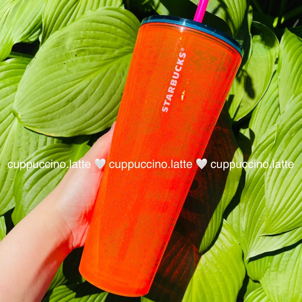 🫧LAST SET🫧Starbucks Summer 2023 Lime & Tangerine Bubbleseed Infused Tumblers - Picture 8 of 12